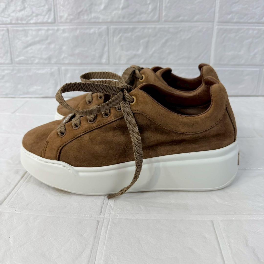 マックスマーラ Max Mara スエード ローカットスニーカー ブラウン