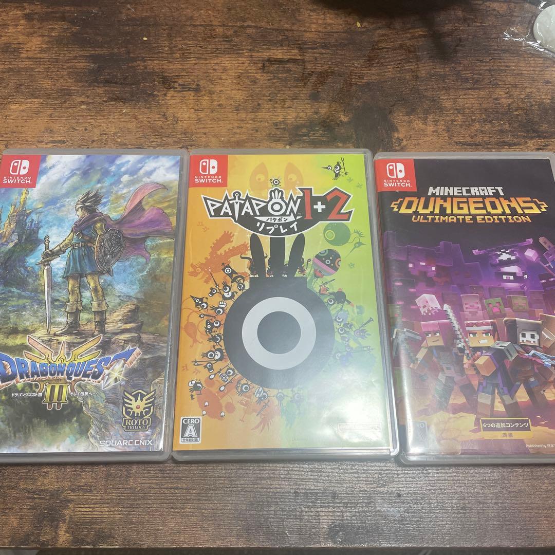 ①ドラゴンクエストIII②パタポン1+2 ③Minecraft Dungeons