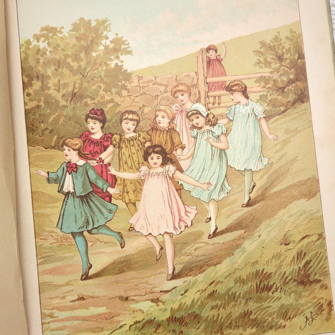 超稀少1885アンティーク絵本 初版本 洋書古書 児童書 ヴィクトリアン