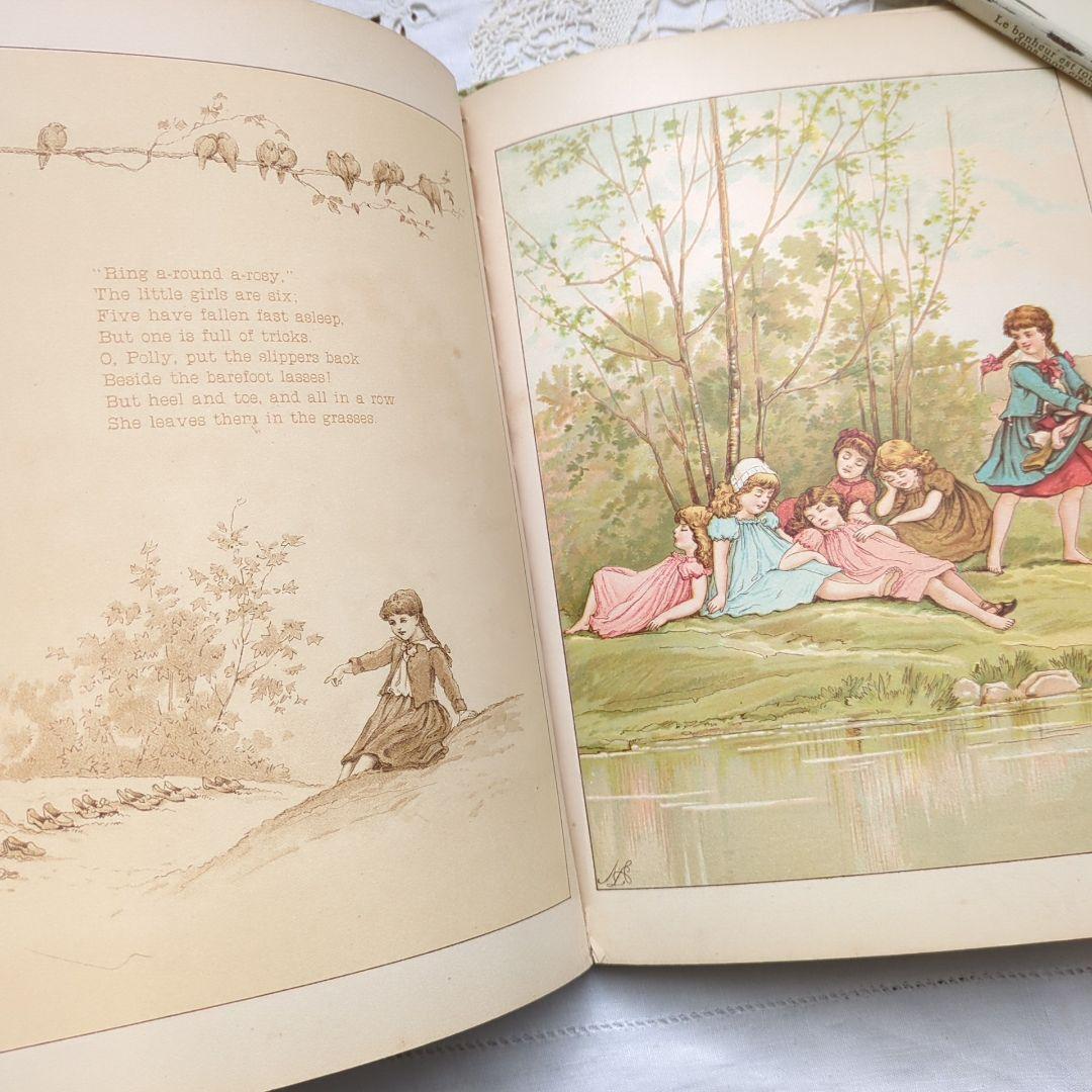 超稀少1885アンティーク絵本 初版本 洋書古書 児童書 ヴィクトリアン
