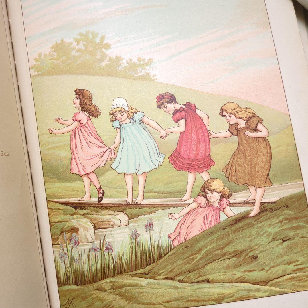 超稀少1885アンティーク絵本 初版本 洋書古書 児童書 ヴィクトリアン