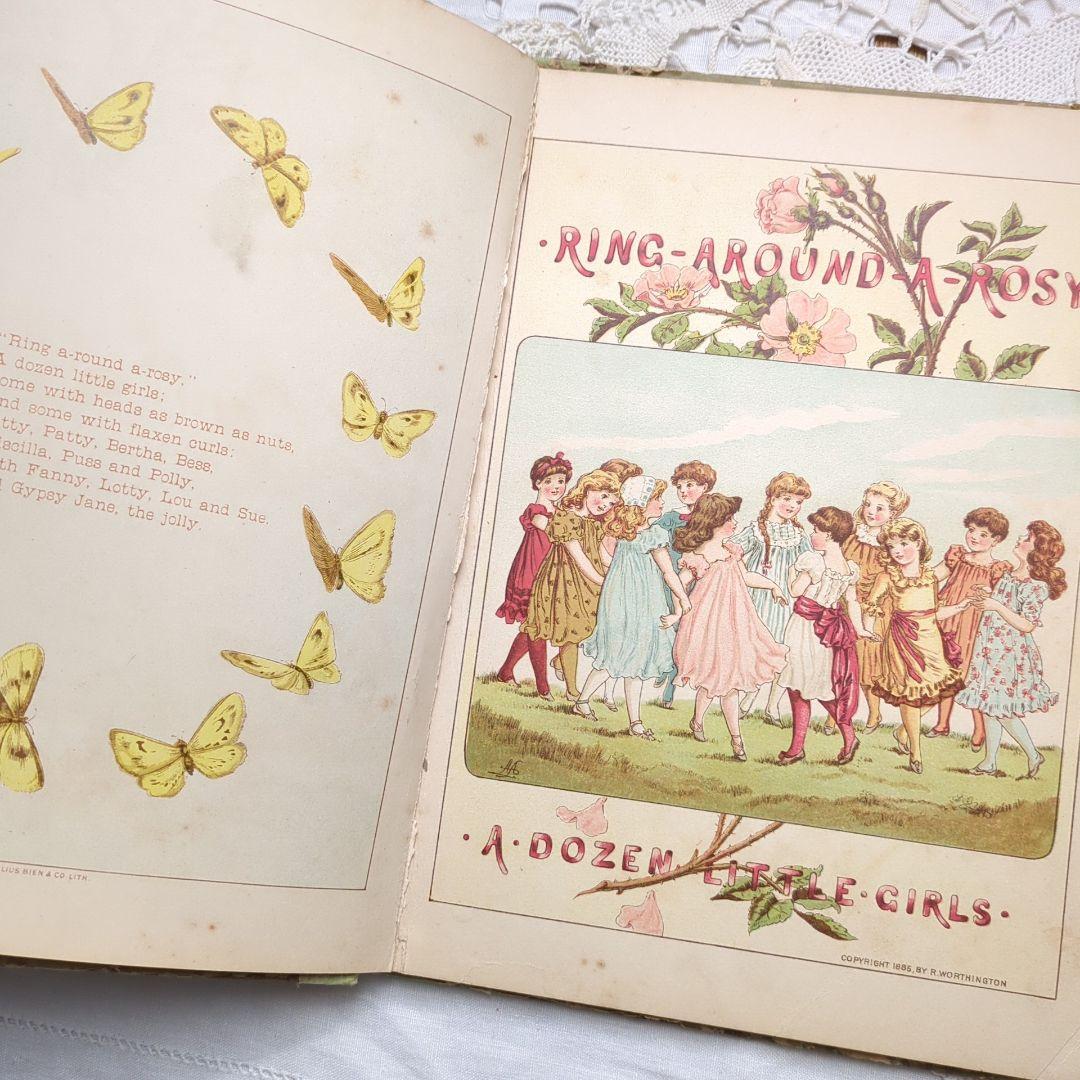 超稀少1885アンティーク絵本 初版本 洋書古書 児童書 ヴィクトリアン