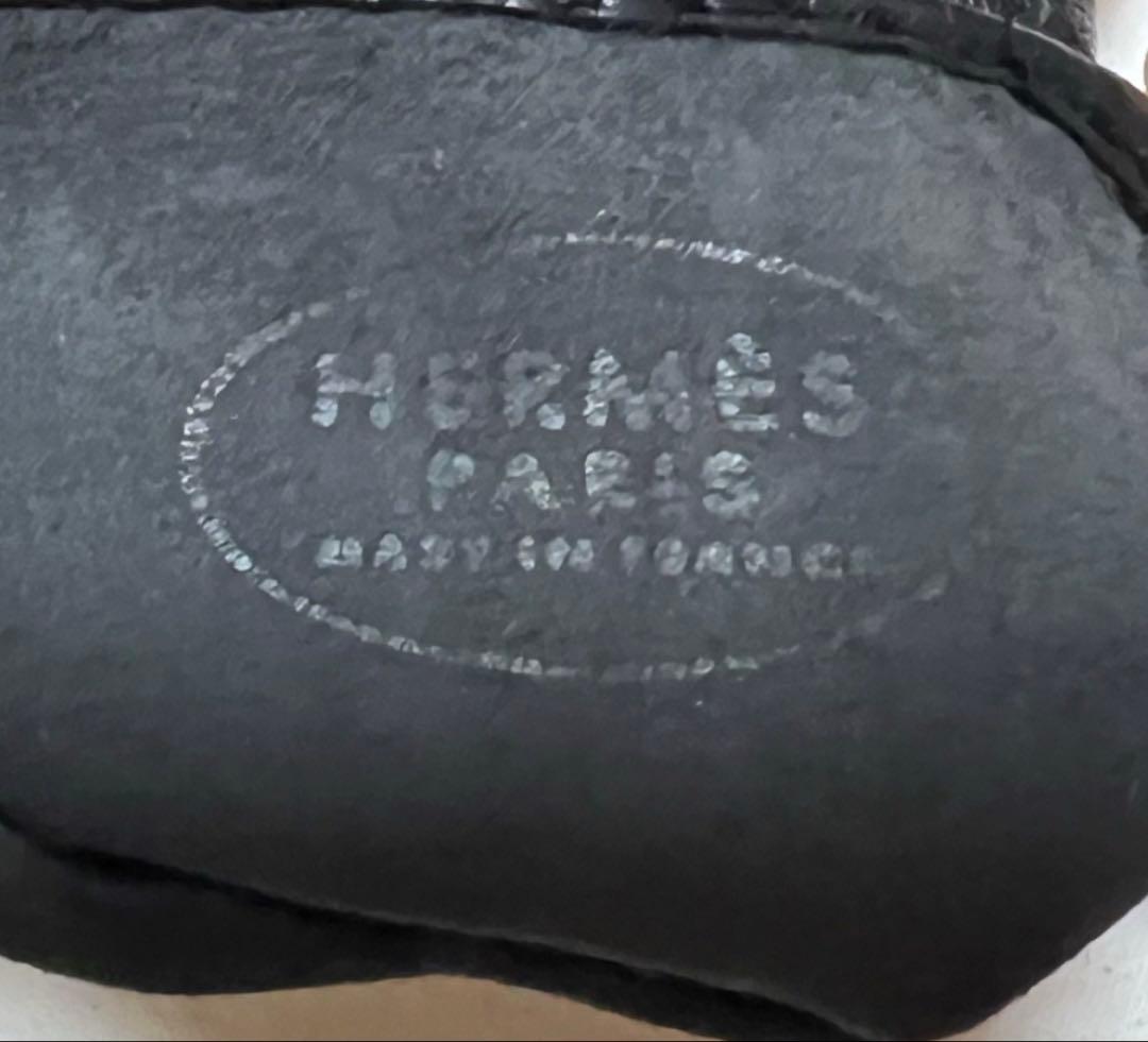ヴィンテージHERMES セリエ 手袋レザー 黒レディース箱付サイズ7両手有り