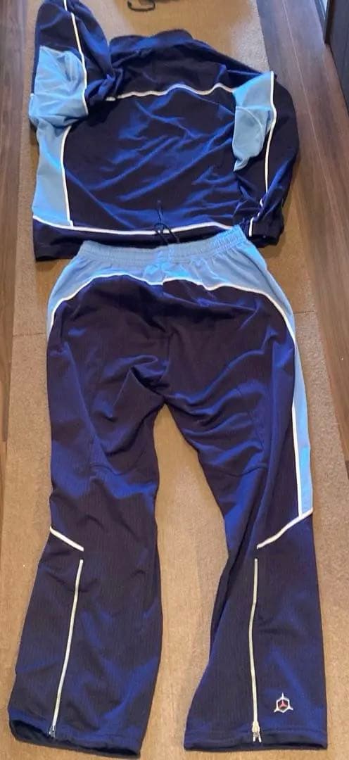 asics ジャージ 黒/青