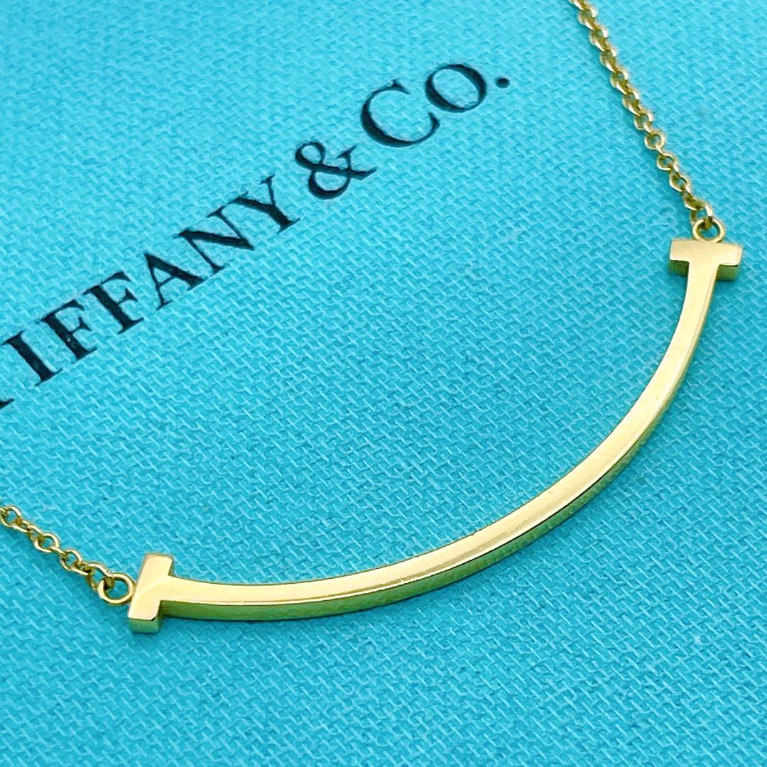 Tiffany & Co. ネックレス　Tスマイル K18　スモール YG750
