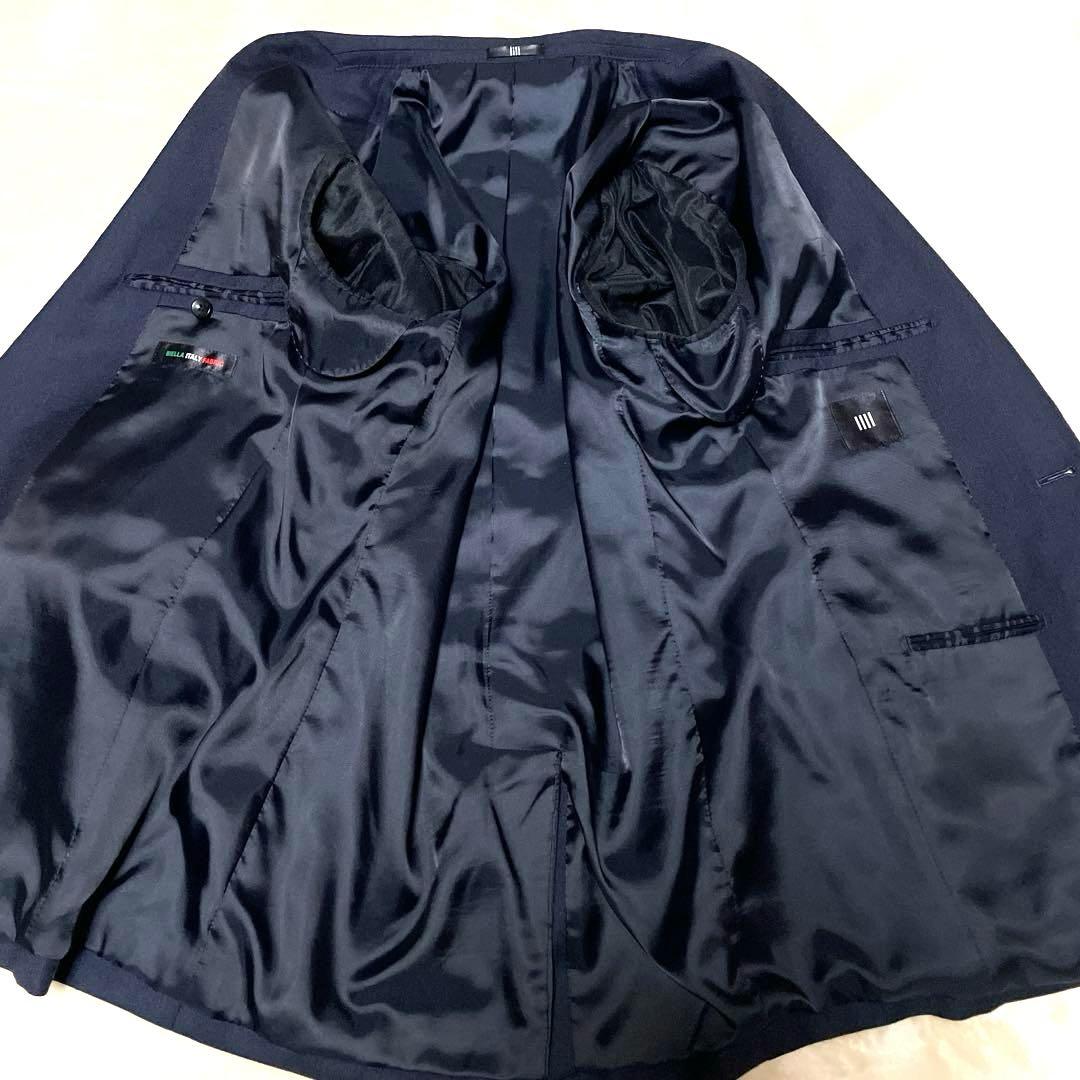 【美品】スーツセレクト　A6 ネイビー 3ピースビジネススーツ