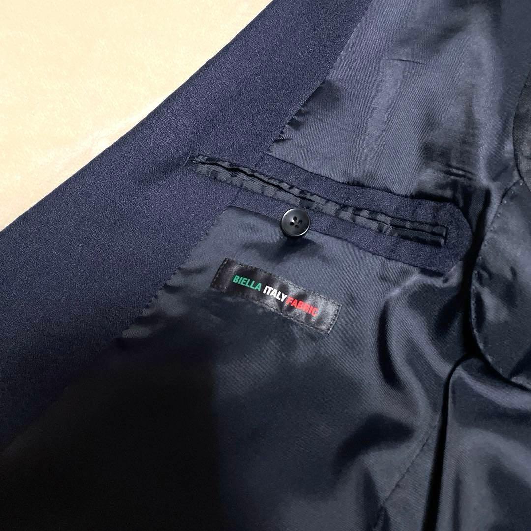 【美品】スーツセレクト　A6 ネイビー 3ピースビジネススーツ