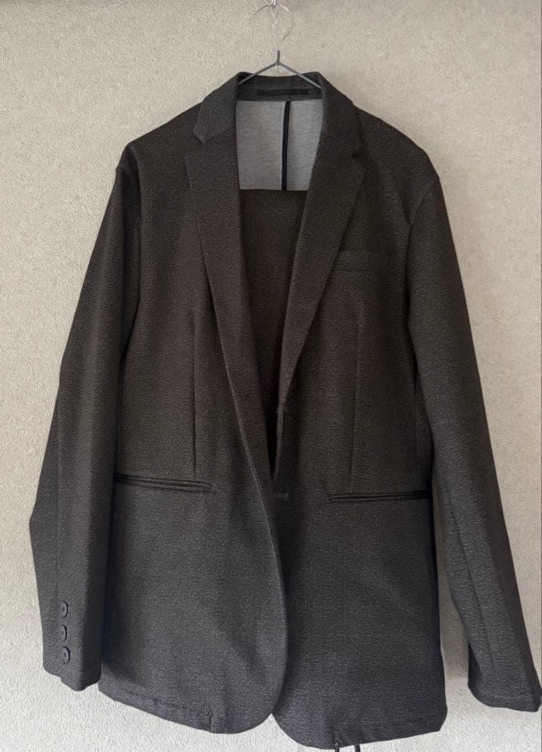 【上下2点セット/セットアップ対応】ポンチセットアップ/スーツ サイズ48 モカ