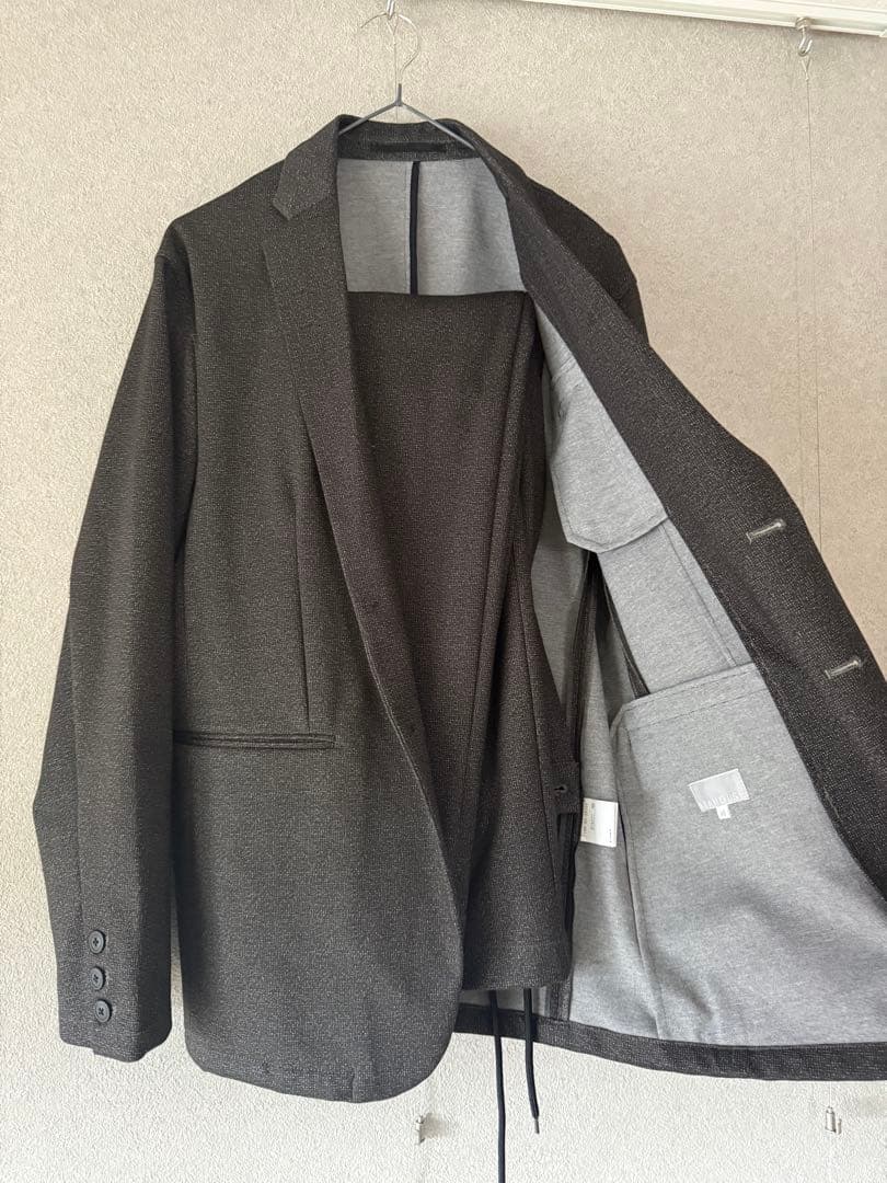 【上下2点セット/セットアップ対応】ポンチセットアップ/スーツ サイズ48 モカ