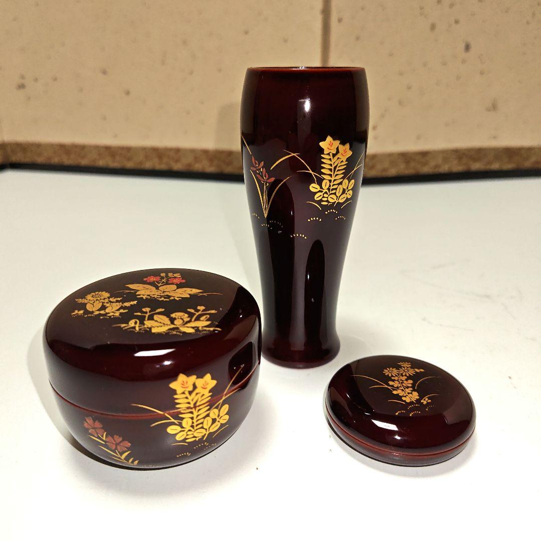 新春セール！　茶道具　野の花蒔絵茶箱