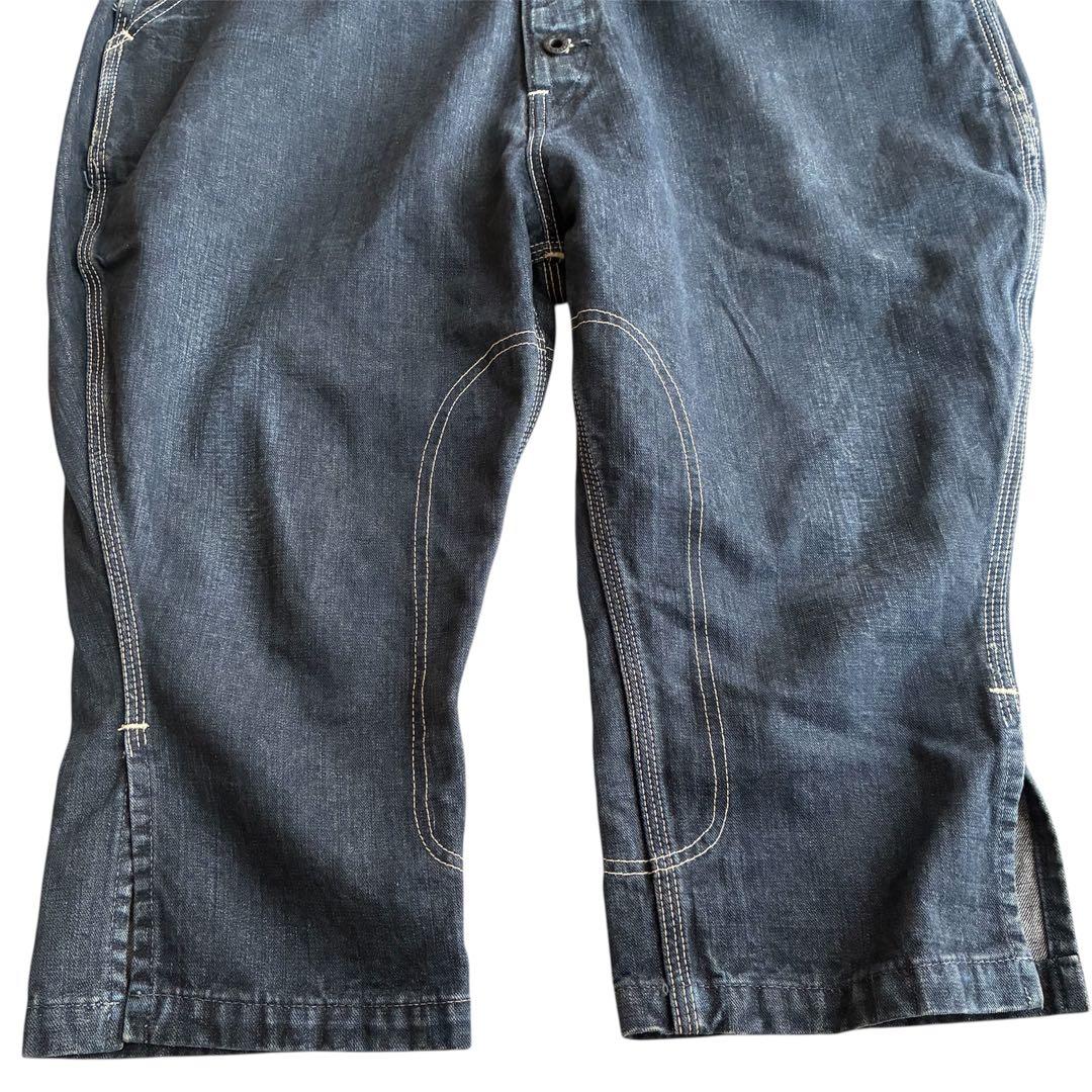 【サンプル品】KAPITAL 力織機インディゴ横生成乗馬オーバーオール サイズ0