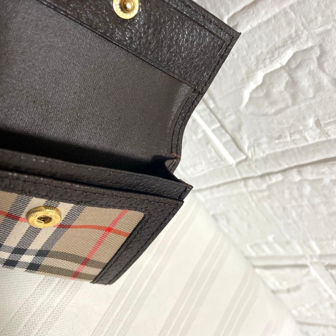 未使用品 バーバリー 小銭入れ ケース シャドーホース ノバチェック