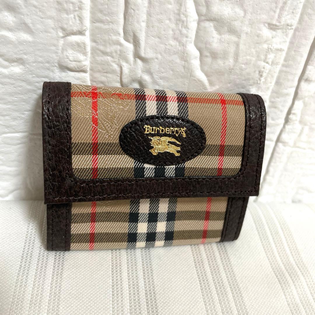 未使用品 バーバリー 小銭入れ ケース シャドーホース ノバチェック