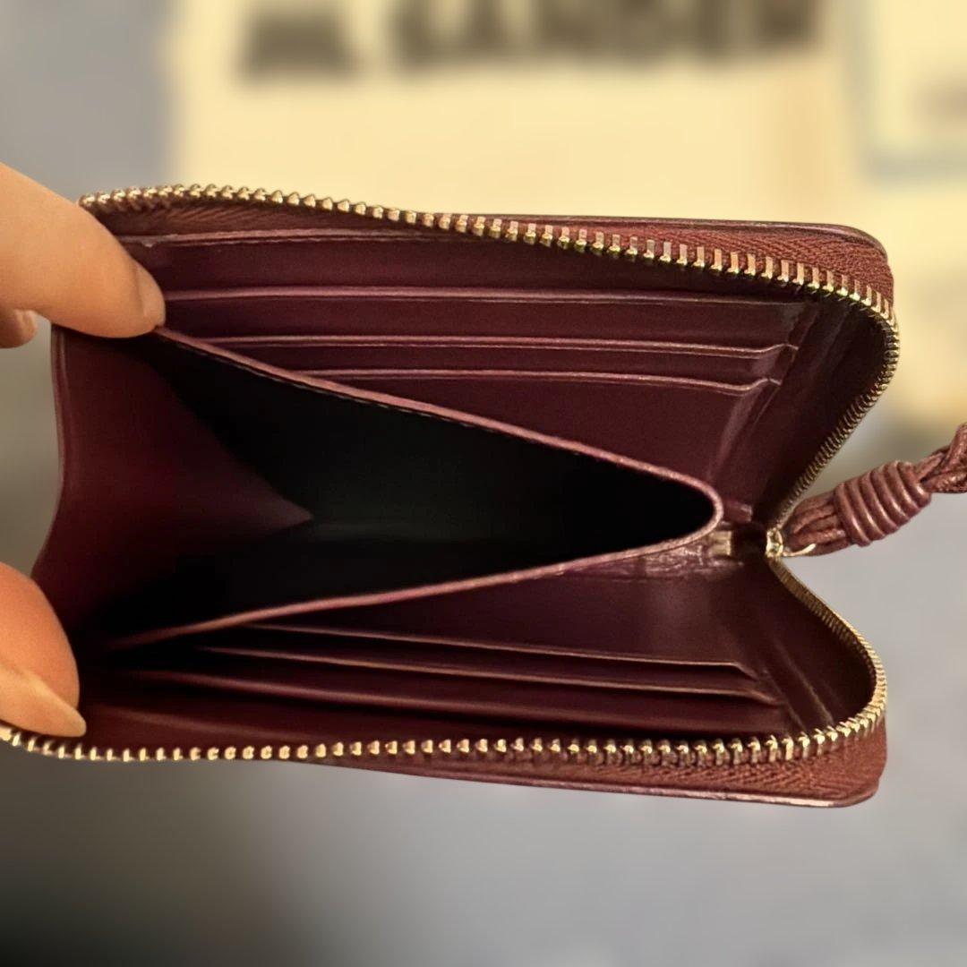 さらにお値下げ☆JIL SANDER バーガンディ ケース ミニウォレット