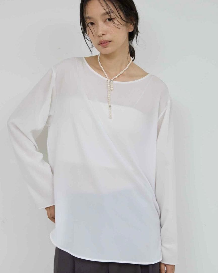 新品タグ付き ガリャルダガランテ ラウンドブラウスtee レイヤード フォーマル