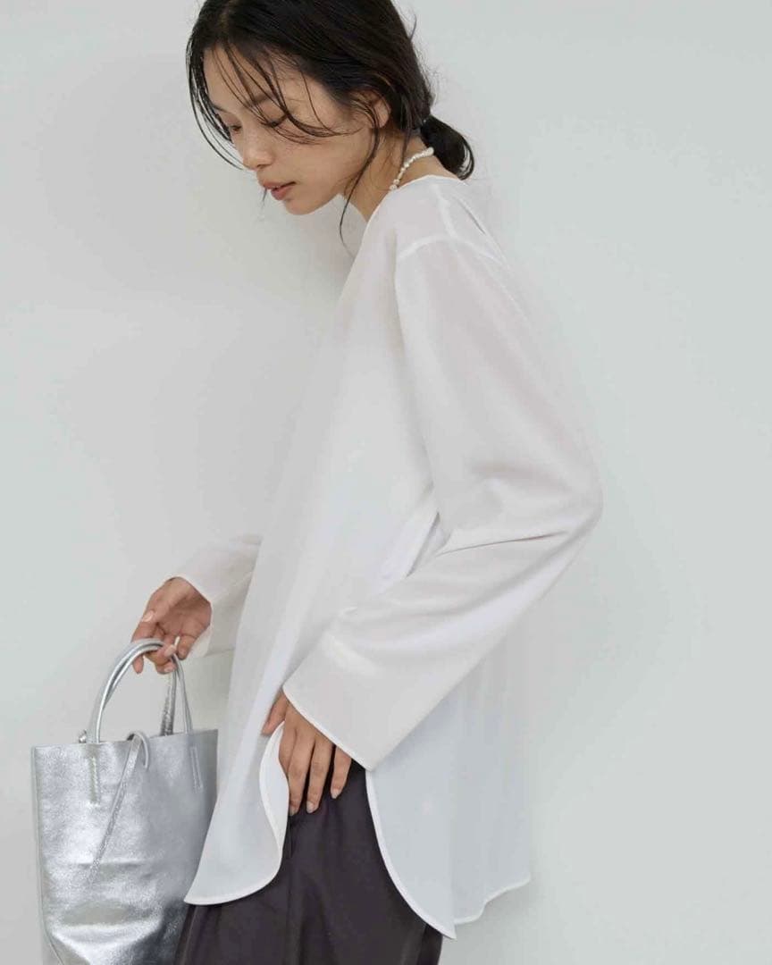 新品タグ付き ガリャルダガランテ ラウンドブラウスtee レイヤード フォーマル