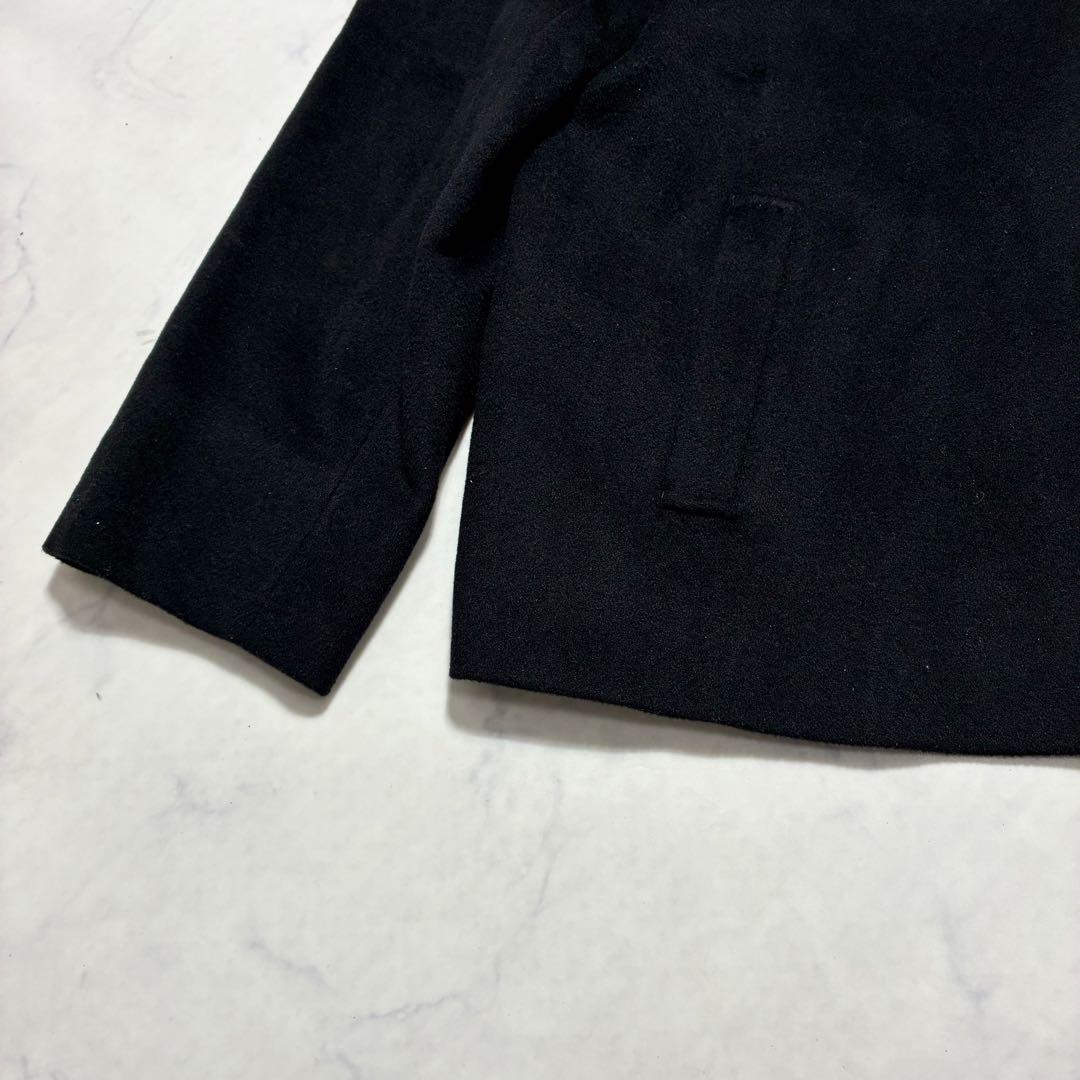 大きいサイズ✨23区 ポンチョ形 アンゴラ混 ショートコート 黒 48 3XL