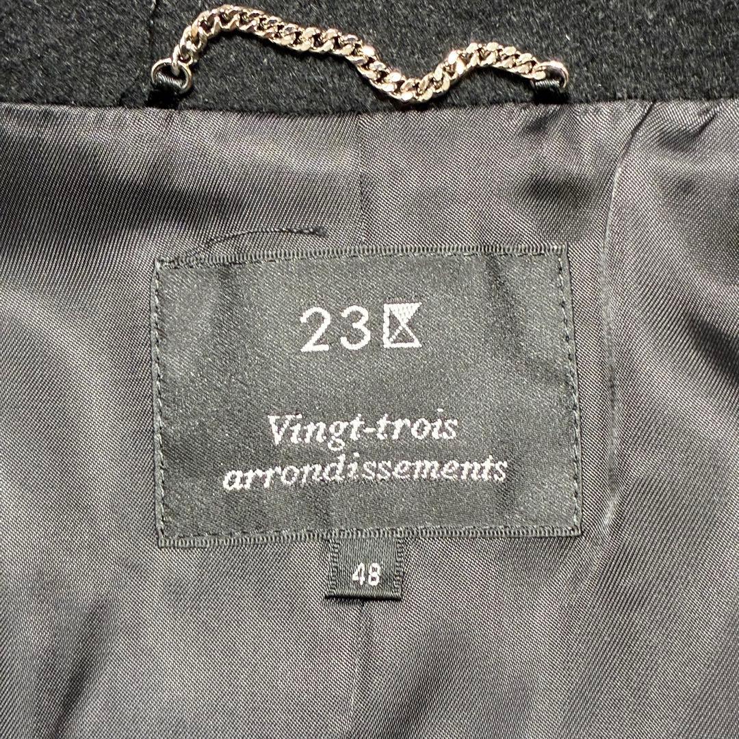 大きいサイズ✨23区 ポンチョ形 アンゴラ混 ショートコート 黒 48 3XL