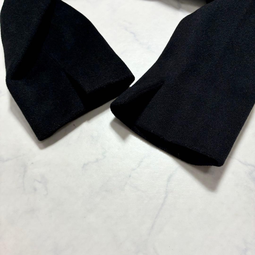 大きいサイズ✨23区 ポンチョ形 アンゴラ混 ショートコート 黒 48 3XL