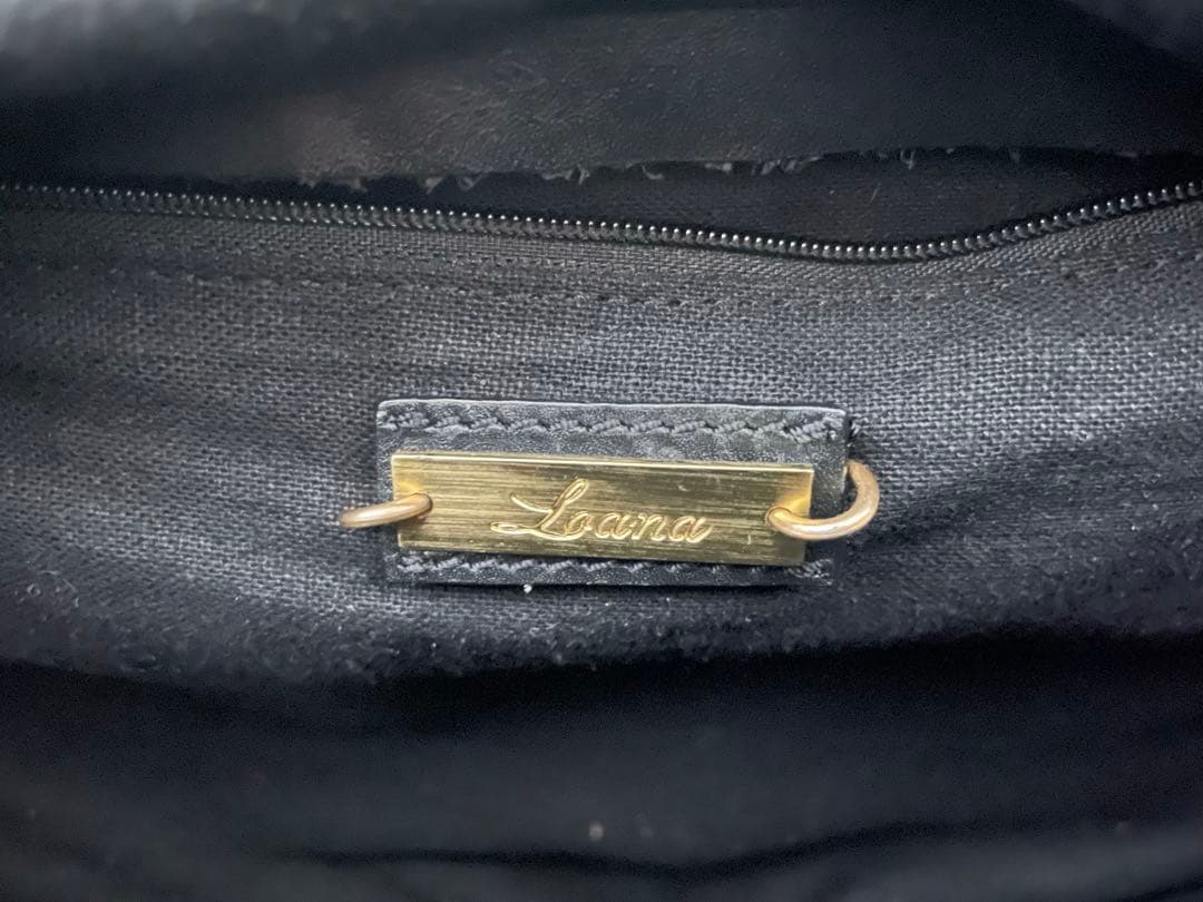 最終値下げ☆LOANA ストローとレザーの大人のかごバッグ