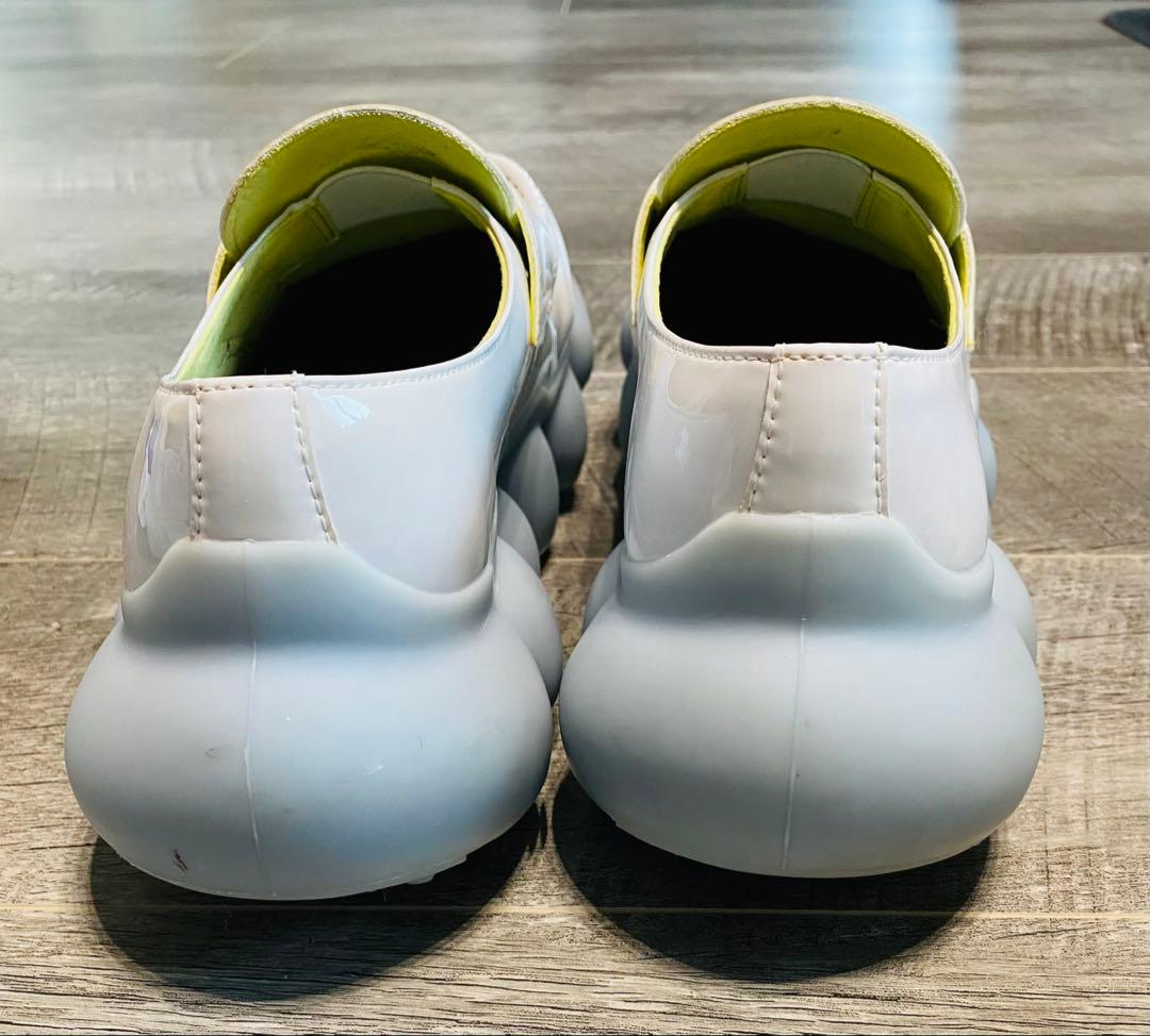 grounds ジュエルローファー(ホワイト 厚底 ローファー 合成皮革)