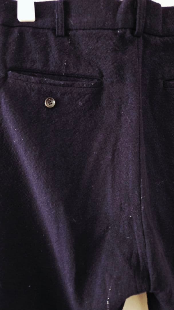 AD2002 COMME des GARCONS HOMME 銀糸混ウールパンツ