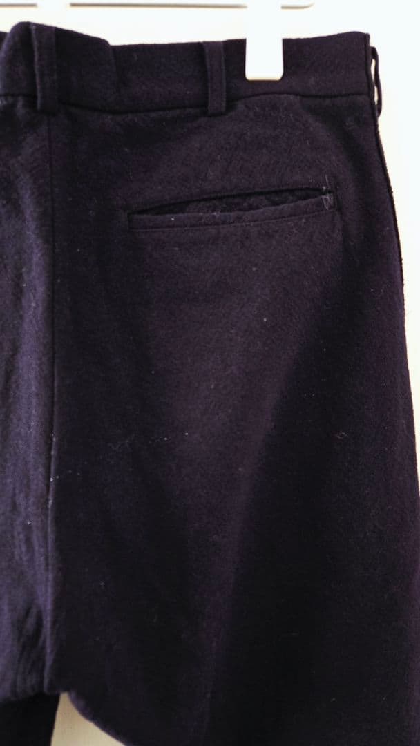 AD2002 COMME des GARCONS HOMME 銀糸混ウールパンツ