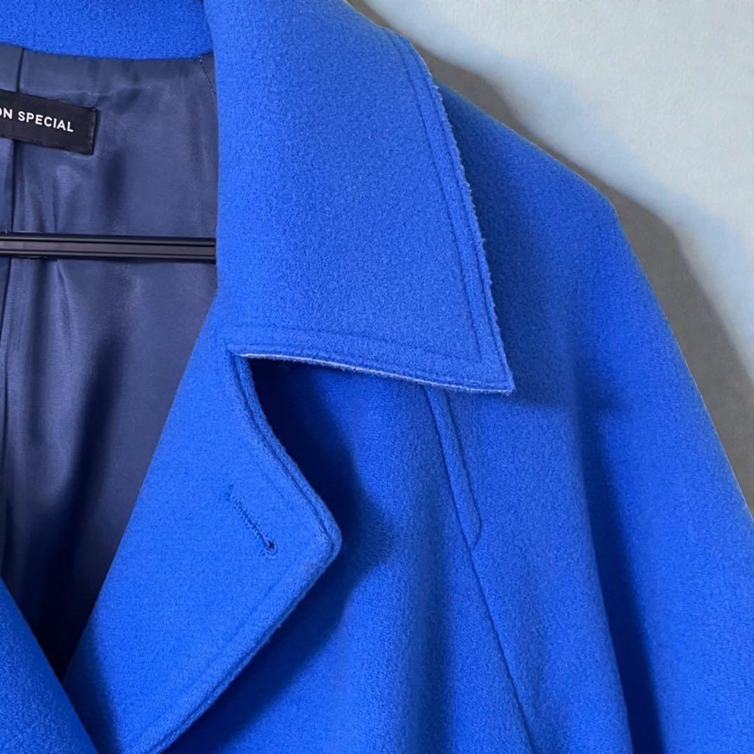 【最終値下】【MAISONSPECIAL】青 メルトンダブルコート36