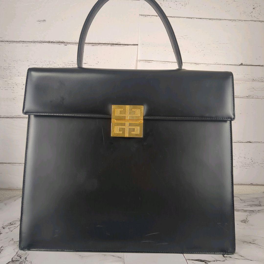 【美品】ジバンシー☆ 4Gロゴ ハンドバッグ A4 ビジネスバッグ レザー　黒