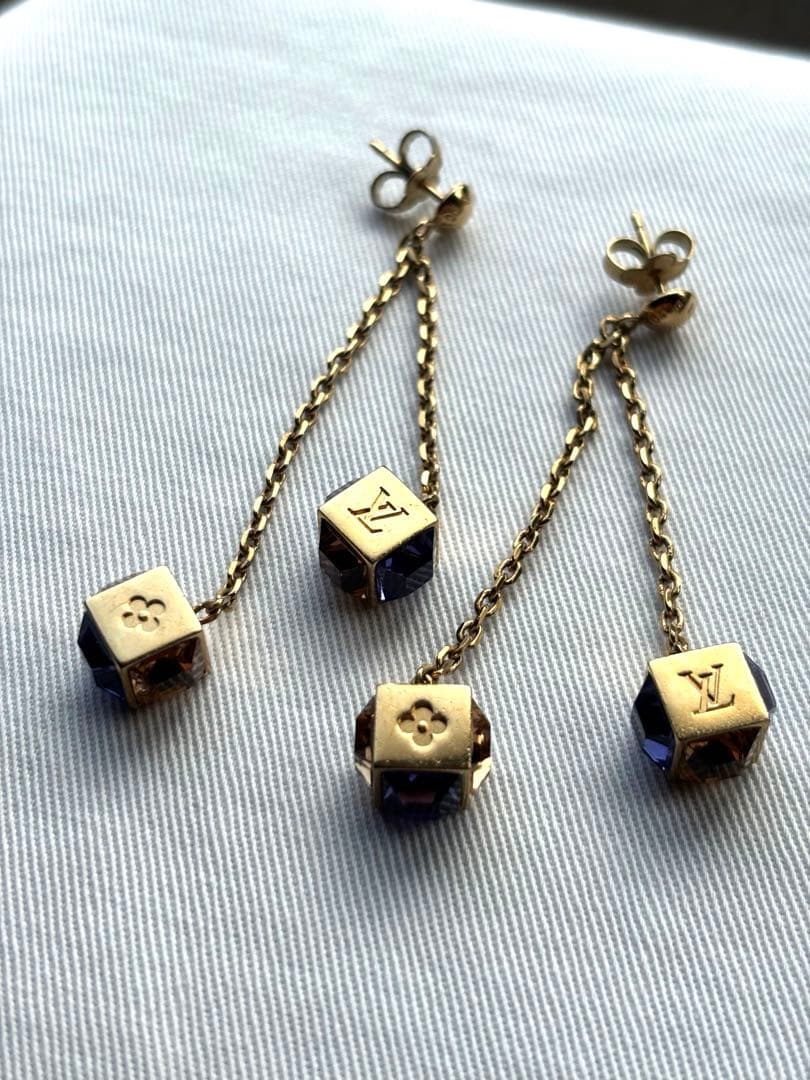 美品☆ Louis Vuitton ブークルドレイユパンダンギャンブルピアス