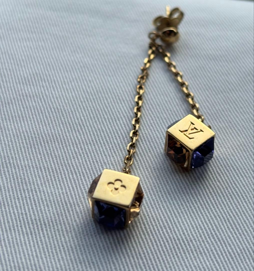 美品☆ Louis Vuitton ブークルドレイユパンダンギャンブルピアス