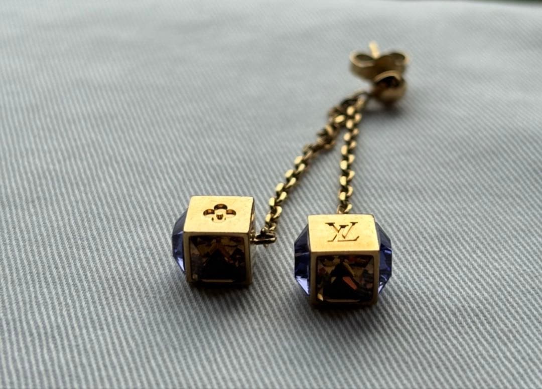 美品☆ Louis Vuitton ブークルドレイユパンダンギャンブルピアス