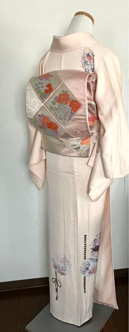 ゆい☆正絹☆訪問着 ペールピンク☆フォーマル☆結婚式、入園入学式、卒園卒業