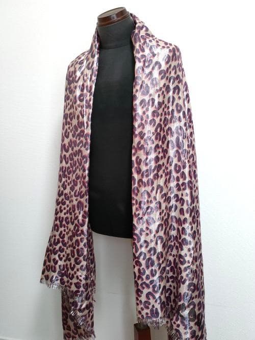 ルイヴィトン ストール ショール レオパード柄 カシミヤ シルク