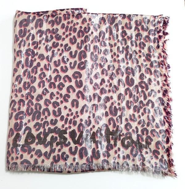 ルイヴィトン ストール ショール レオパード柄 カシミヤ シルク