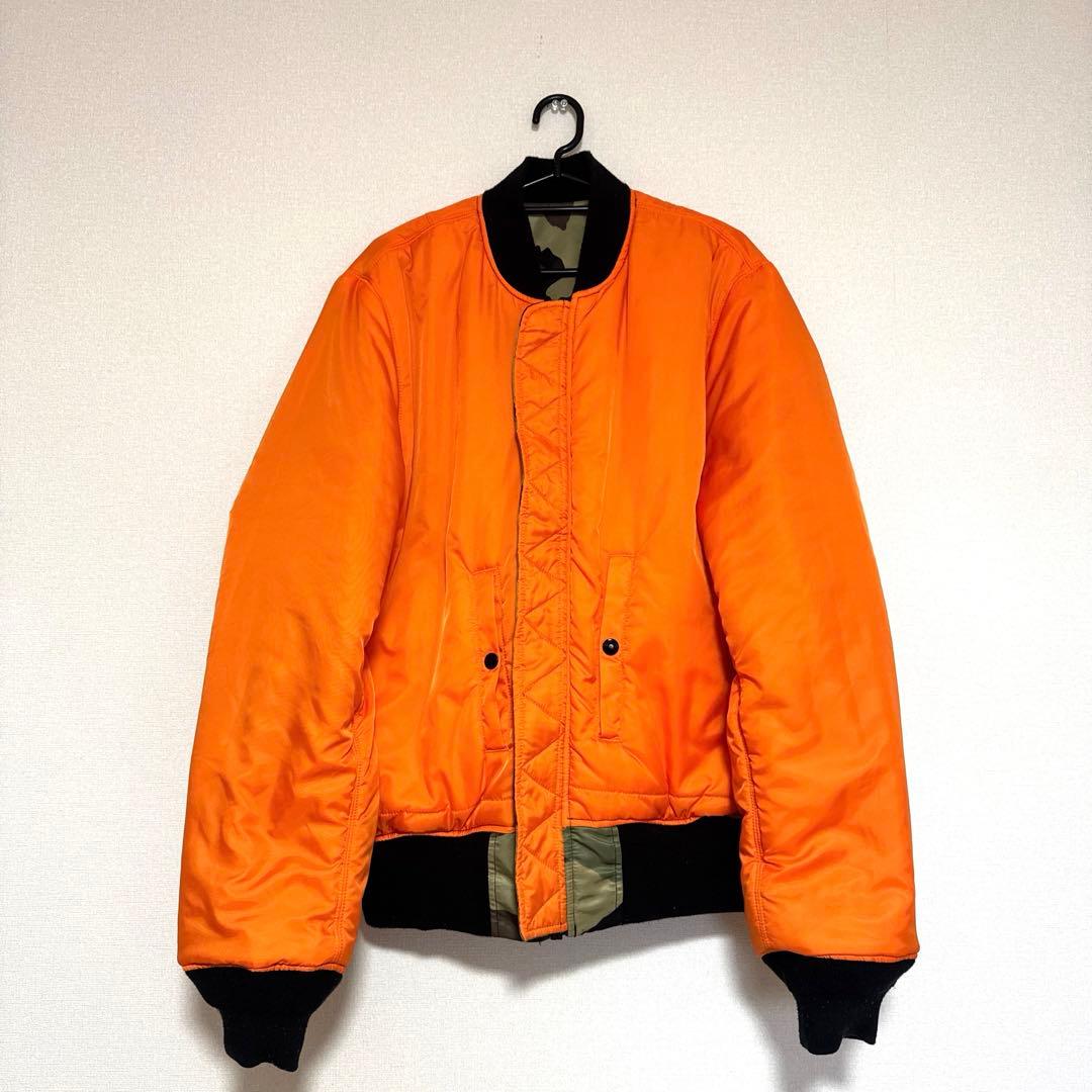 90s ALPHA USA製 黒タグ MA-1 フライトジャケット　迷彩 XL