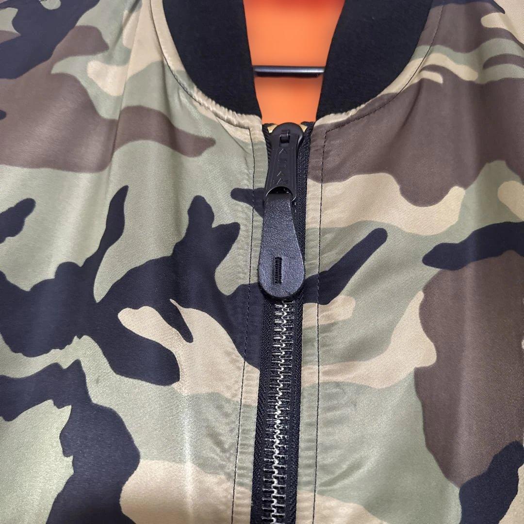 90s ALPHA USA製 黒タグ MA-1 フライトジャケット　迷彩 XL