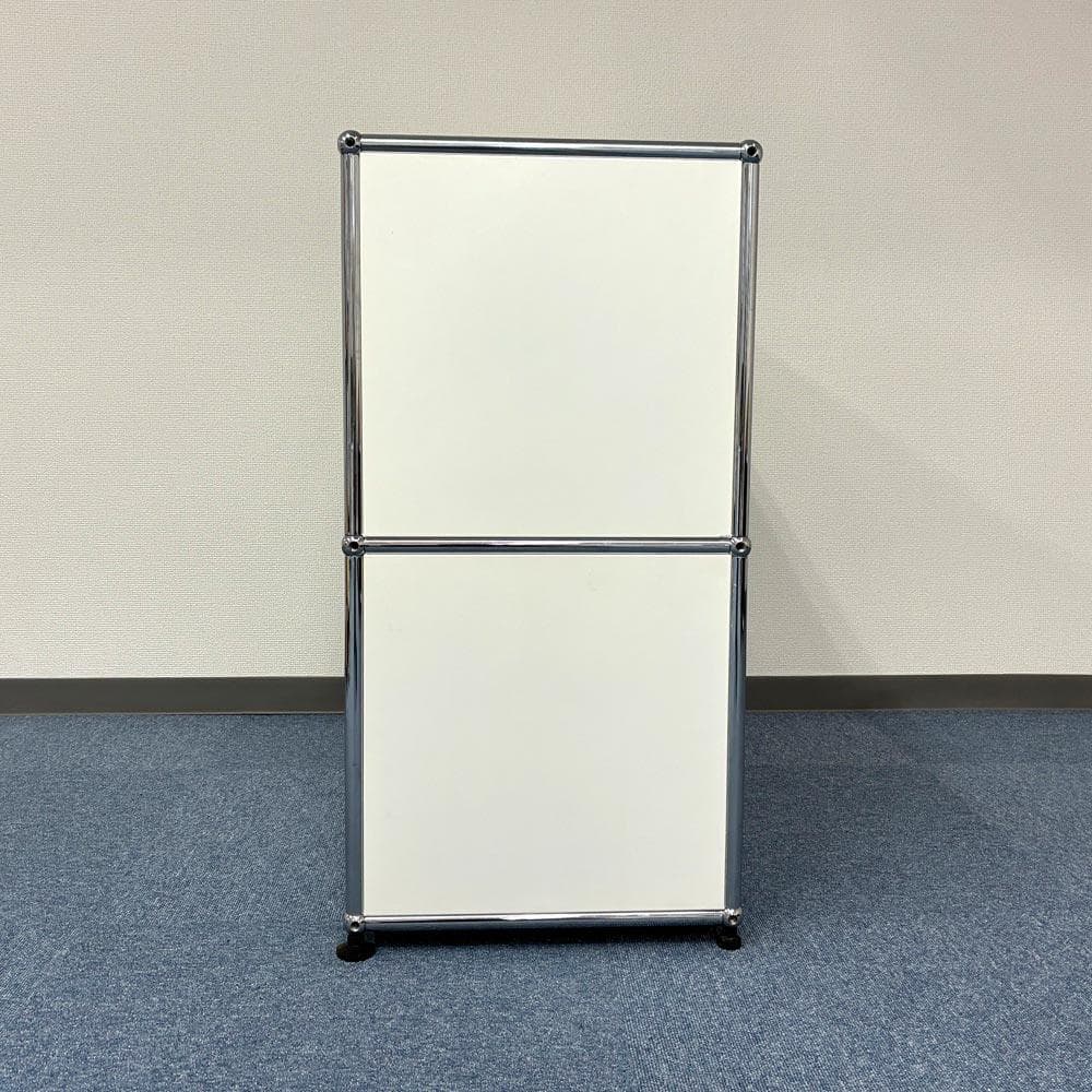 中古 USMハラー｜キャビネット サイドボード 1列2段 ピュアホワイト