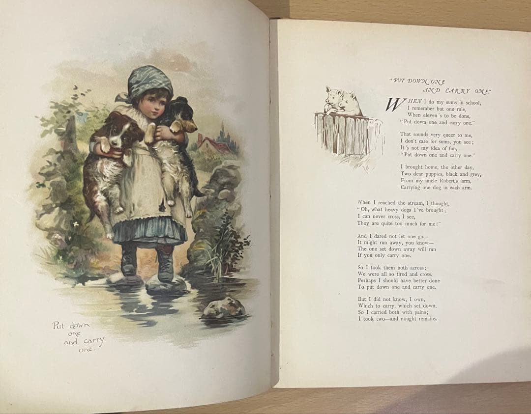 No.409希少 古書 洋書 絵本 児童書　アンティーク　ビクトリア　詩集　童謡
