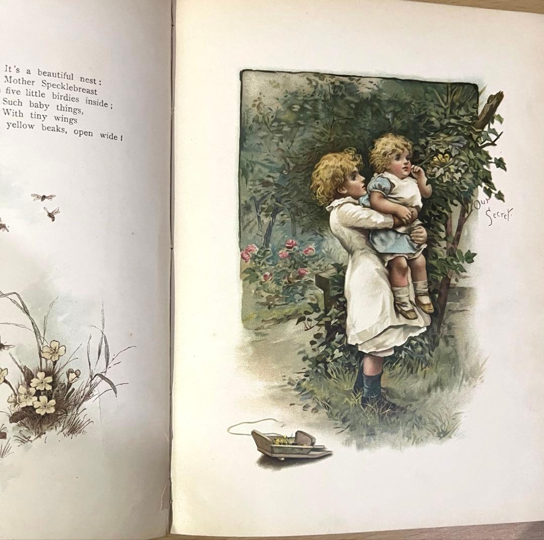 No.409希少 古書 洋書 絵本 児童書　アンティーク　ビクトリア　詩集　童謡