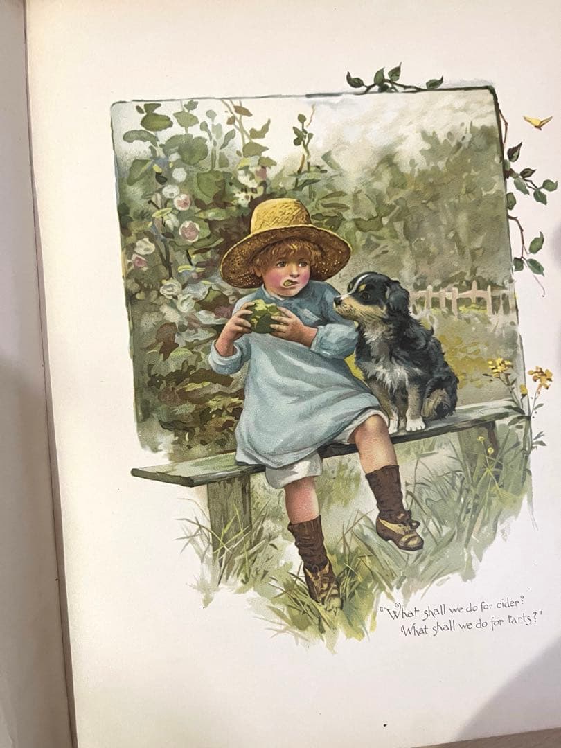 No.409希少 古書 洋書 絵本 児童書　アンティーク　ビクトリア　詩集　童謡