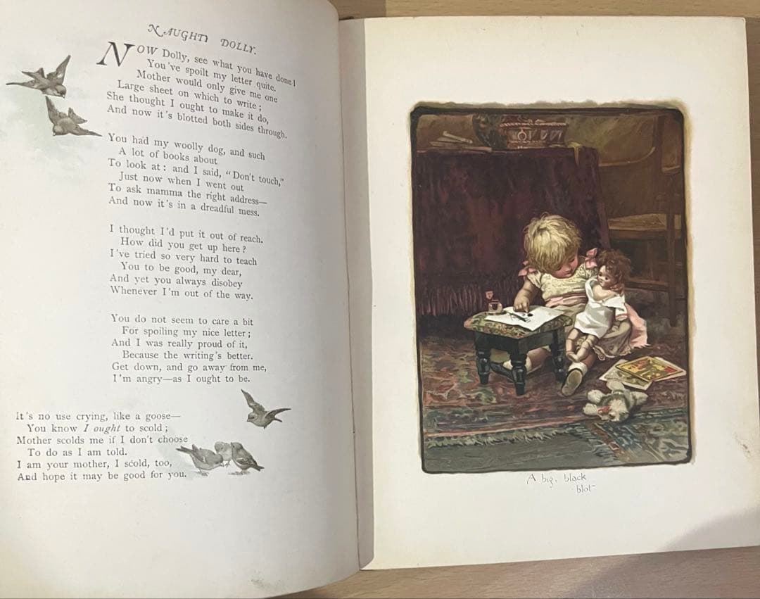 No.409希少 古書 洋書 絵本 児童書　アンティーク　ビクトリア　詩集　童謡