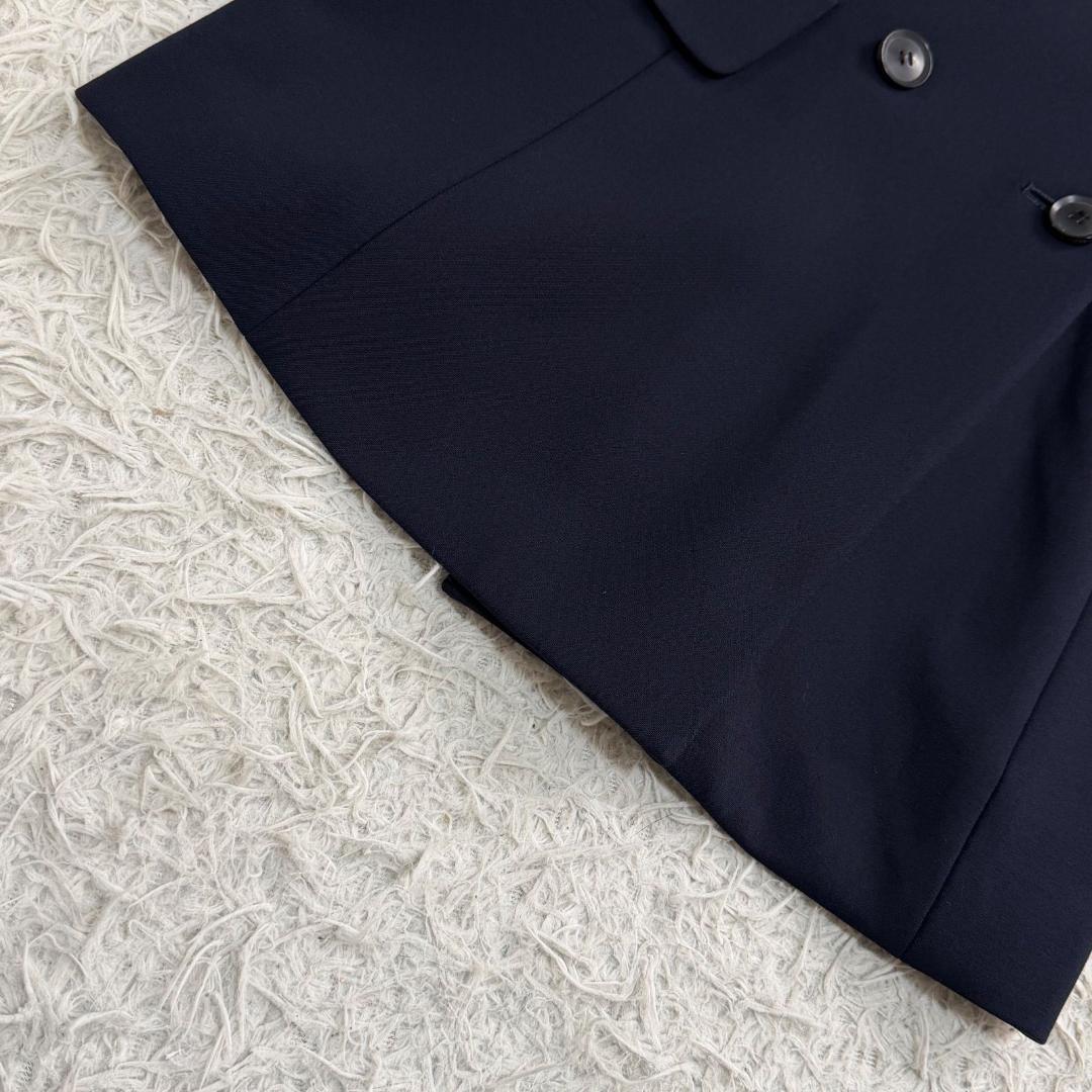 17234✨フォクシーニューヨークコレクション ダブルジャケット 38 M 紺