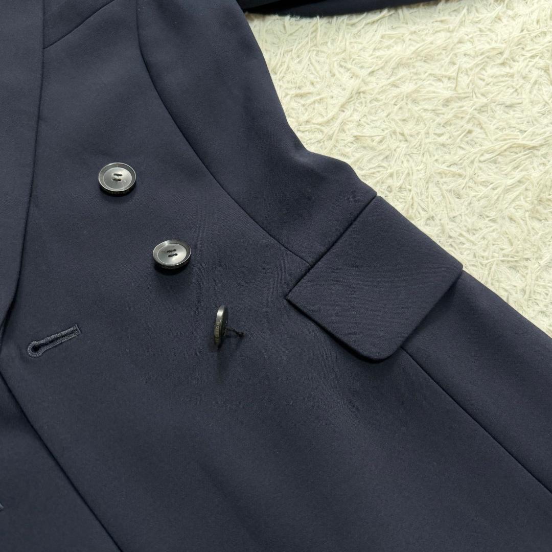 17234✨フォクシーニューヨークコレクション ダブルジャケット 38 M 紺