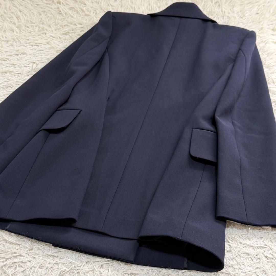 17234✨フォクシーニューヨークコレクション ダブルジャケット 38 M 紺