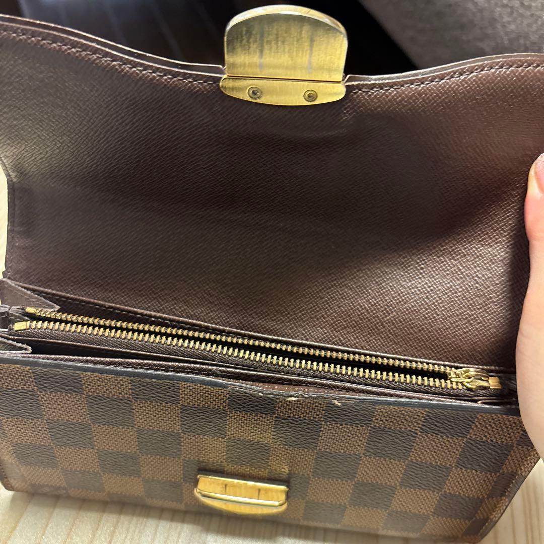 LOUIS VUITTON ルイヴィトン　ダミエ柄レザー長財布