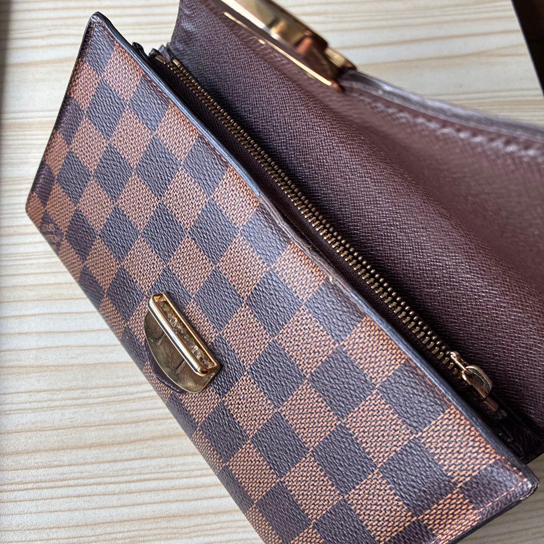 LOUIS VUITTON ルイヴィトン　ダミエ柄レザー長財布