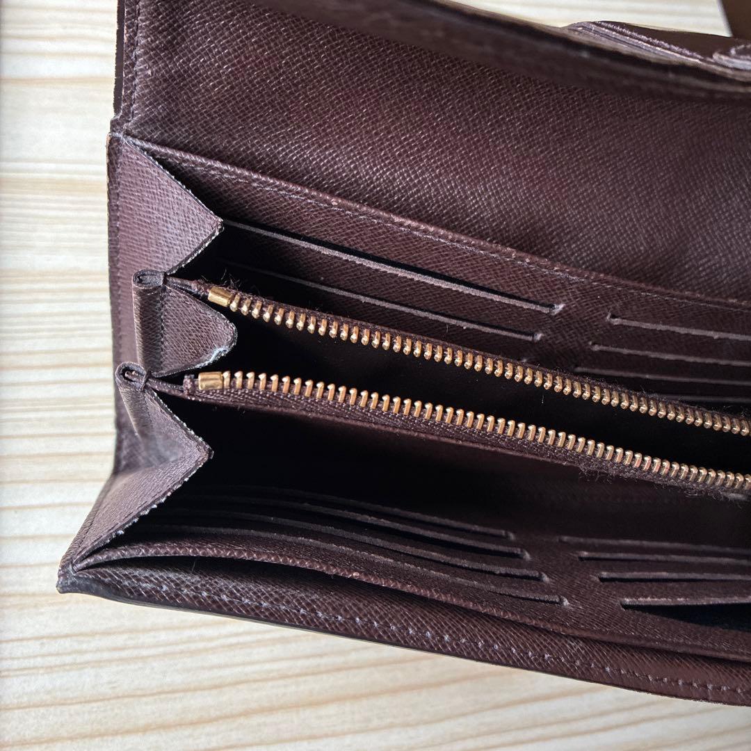 LOUIS VUITTON ルイヴィトン　ダミエ柄レザー長財布