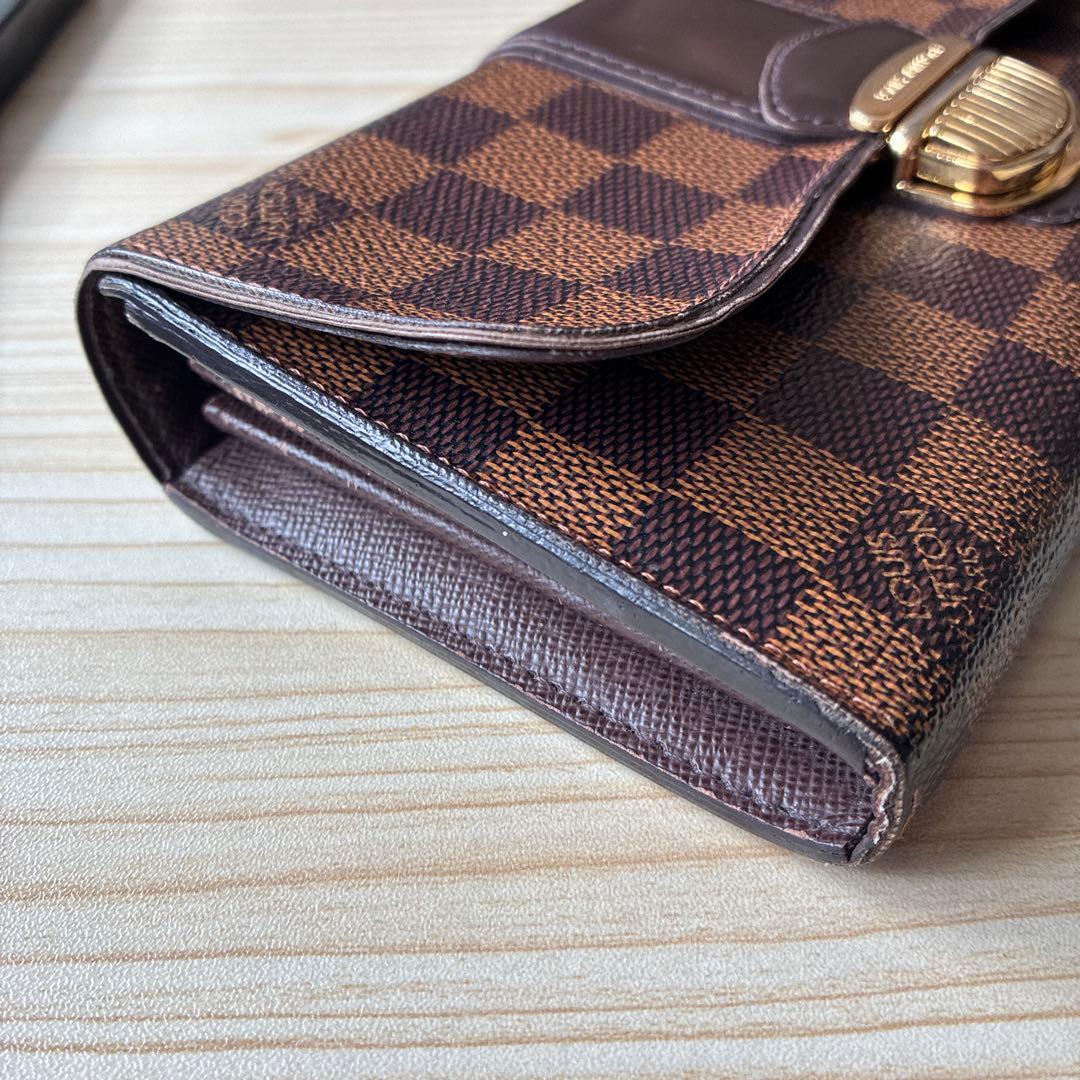 LOUIS VUITTON ルイヴィトン　ダミエ柄レザー長財布