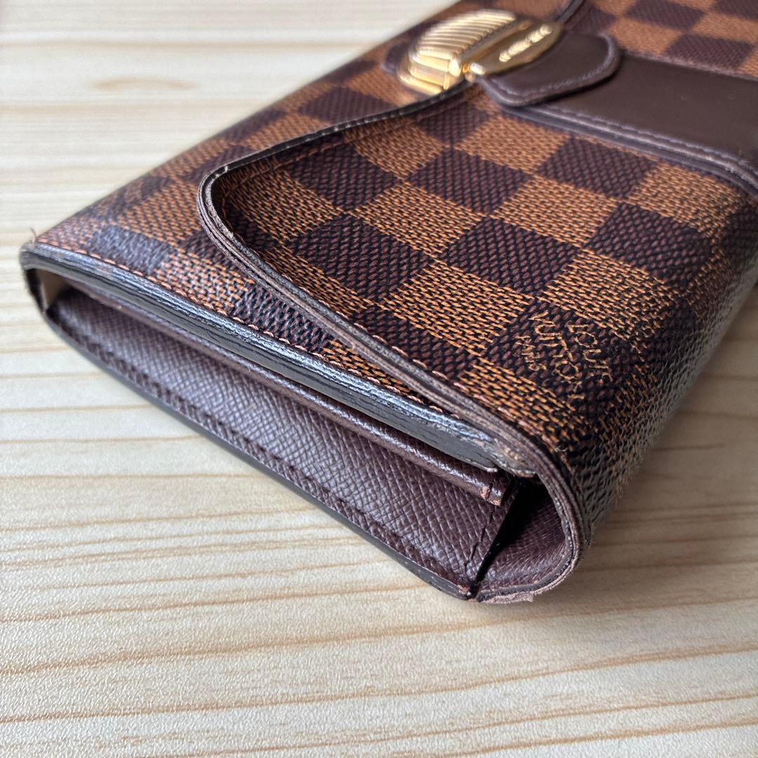 LOUIS VUITTON ルイヴィトン　ダミエ柄レザー長財布